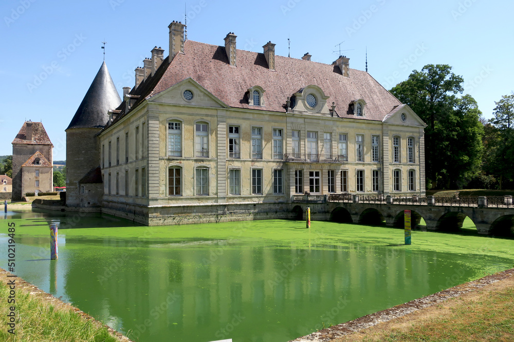 Castle of Commarin in Burgundy, France