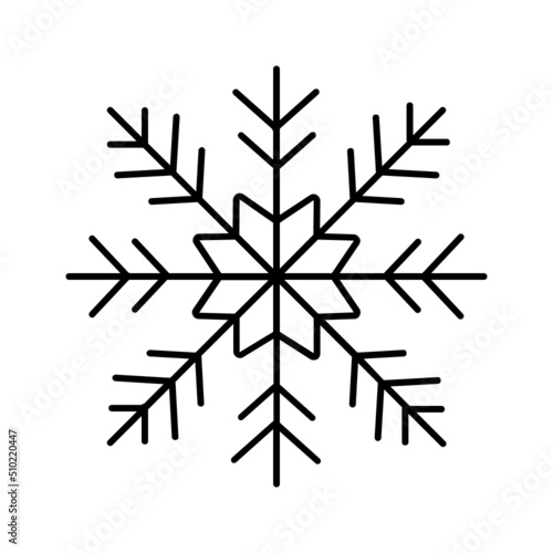 Black line icon for Snow