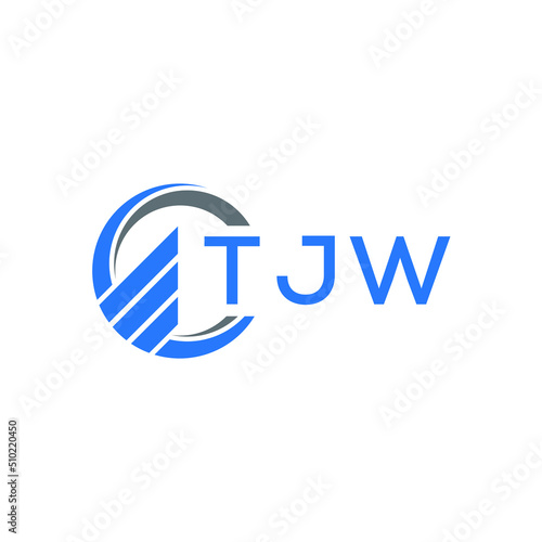 Free Download TJW Flat accounting logo design on white  background. TJW creative initials Growth graph letter logo concept. TJW business finance logo design. - GFXLoad