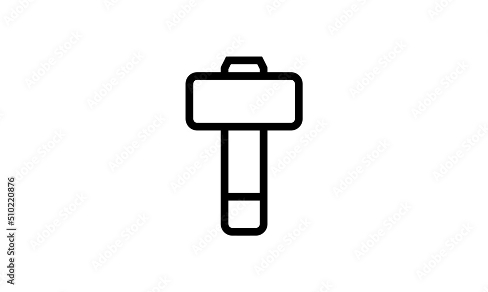 sledgehammer vector icon minimalist design out line style with white background sledgehammer vector icon minimalist design out line style with white background