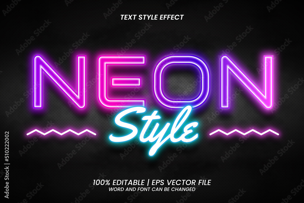 Editable Text Effect - Neon Style Glow Gradient Editable Text Effect - Neon Style Glow Gradient