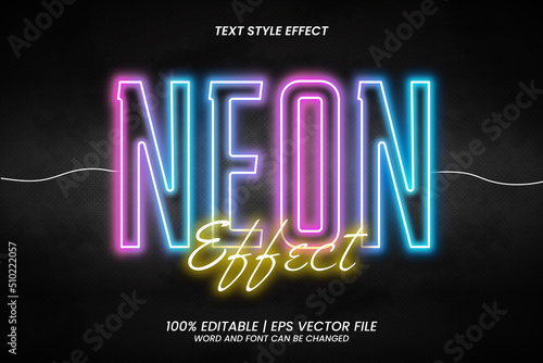 Glow Neon Effect Editable Text Effect