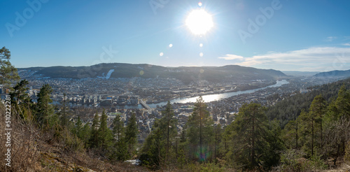 Górska panorama krajobraz piękna pogoda zima