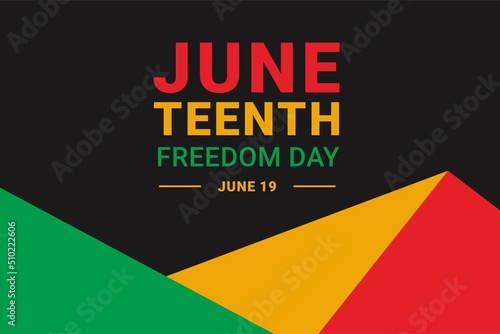 Juneteenth Freedom Day. Vector Illustration. The illustration is suitable for banners, flyers, stickers, cards, etc.
