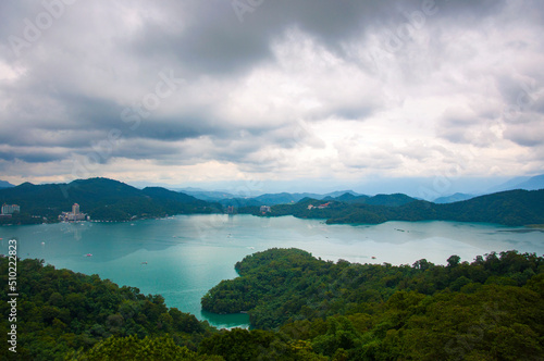 Beautiful  lakes and mountains  Taiwan  famous landmark  Sun Moon Lake