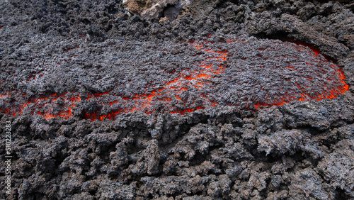 Colata di lava in dettaglio - Etna,Sicilia