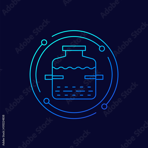 septic tank icon, sewer system line vector