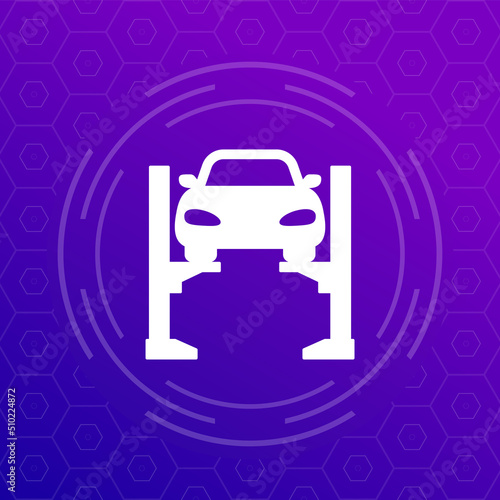 car lift or hoist icon, vector