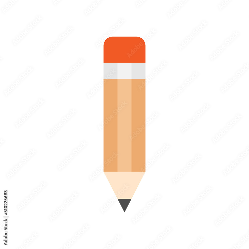 Pencil icon in flat style. Education equipment vector illustration on isolated background. Drawing tool sign business concept. Pencil icon in flat style. Education equipment vector illustration on isolated background. Drawing tool sign business concept.