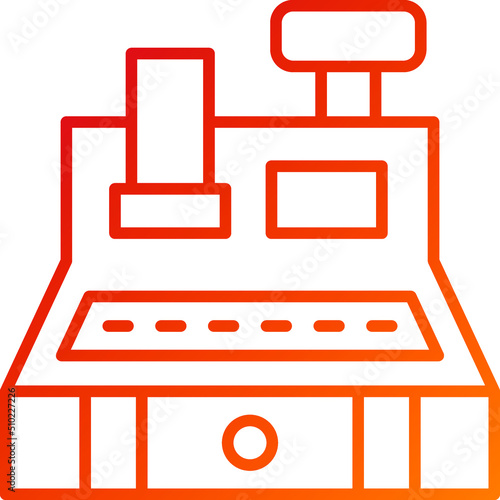 Cashier Machine Icon Style