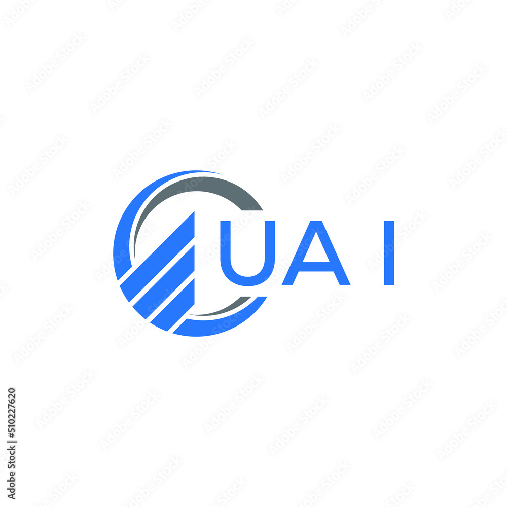UAI Flat accounting logo design on white background. UAI creative initials Growth graph letter logo concept. UAI business finance logo design. UAI Flat accounting logo design on white background. UAI creative initials Growth graph letter logo concept. UAI business finance logo design.