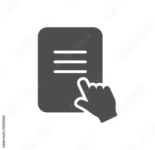 document click vector icon isolated on white background. document click stock vector illustration for web, mobile app and ui design