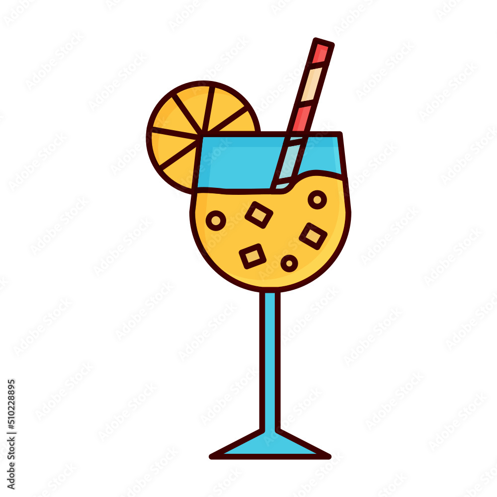 cocktail with ice and lemon cocktail with ice and lemon