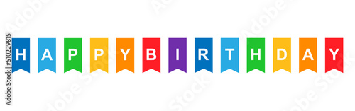 Happy Birthday colorful typography