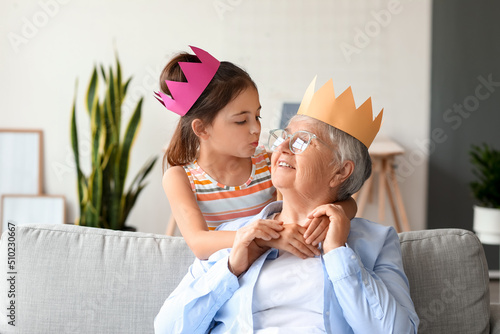 Little girl with her grandm...