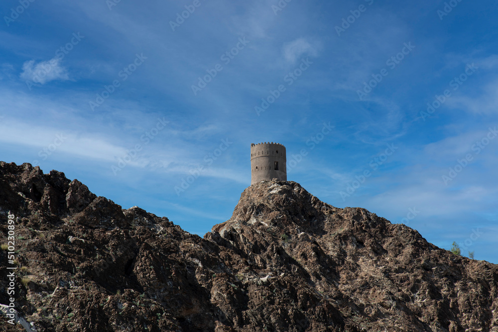 ruins of the castle in Oman Muscat