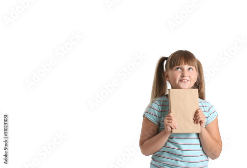 Little girl with ponytails ...
