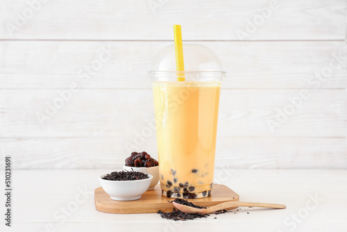 Plastic cup of tasty bubble...