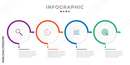 Four steps business infographics
