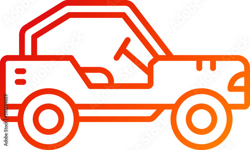 Buggy Car Icon Style