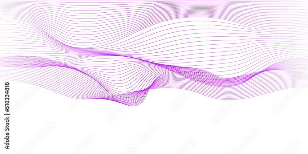 Purple line wave and white abstract background Purple line wave and white abstract background