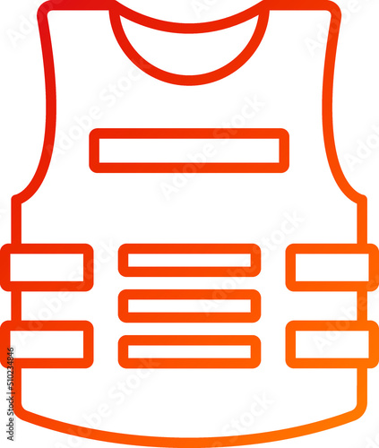 Bulletproof Vest Icon Style
