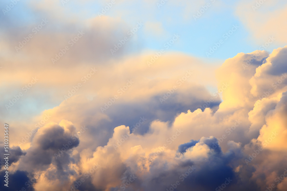 sunset background cumulus clouds abstract