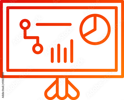 Statistics Presentation Icon Style