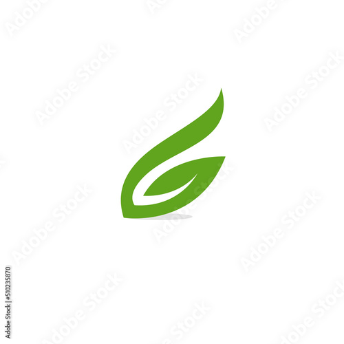 G Leaf Logo Symbol, G Nature, Leaf Vector