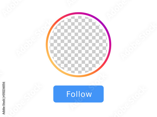 Instagram Inspired Profile Icon & Follow Button