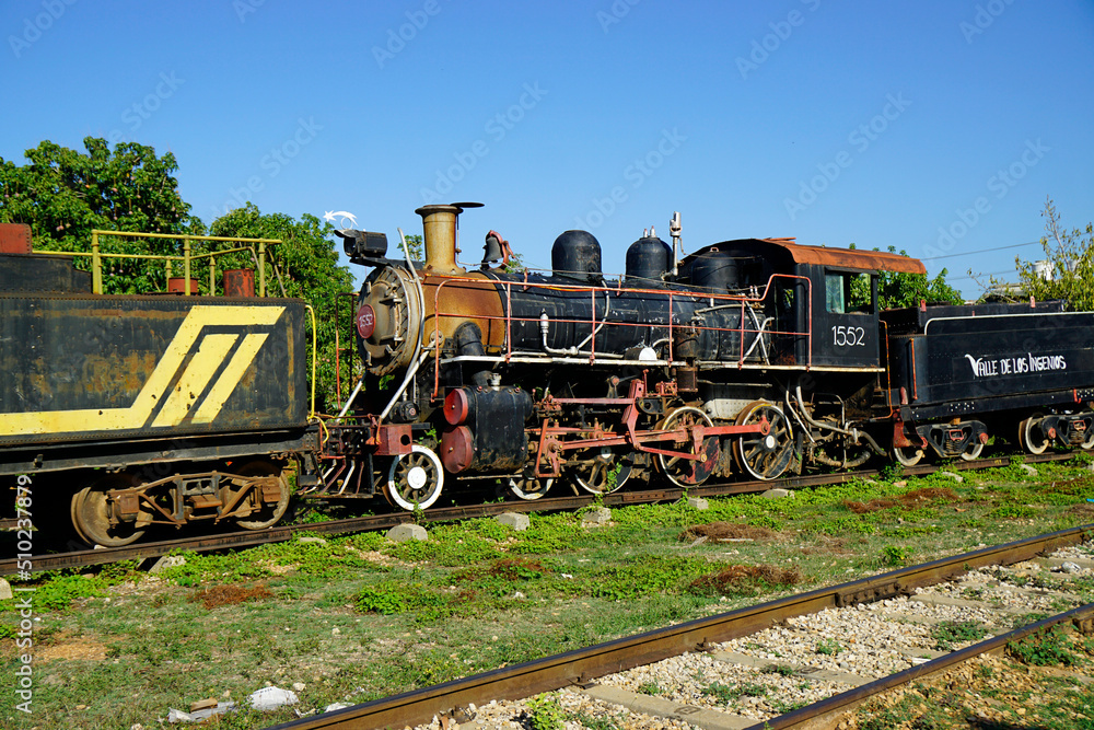 old trains in trinidas on cuba