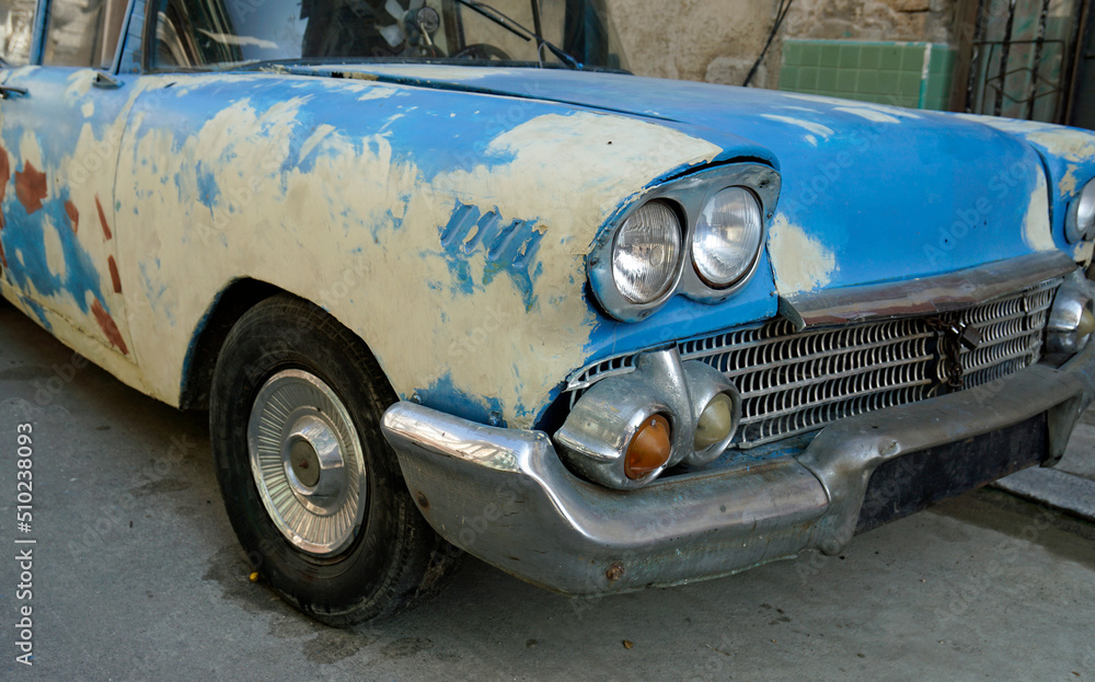 old classic car in the streets of havana old classic car in the streets of havana