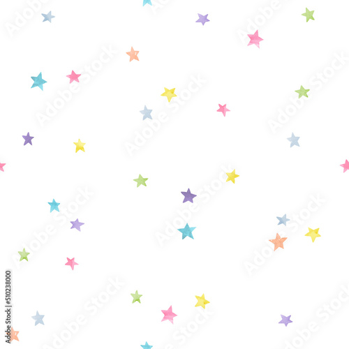 Seamless pattern with color little stars