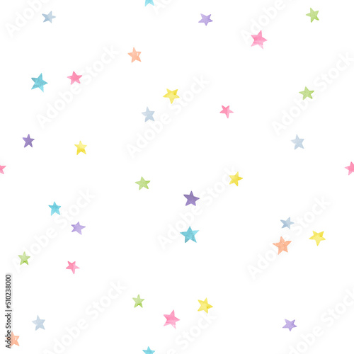 Wallpaper Mural Seamless pattern with color little stars Torontodigital.ca