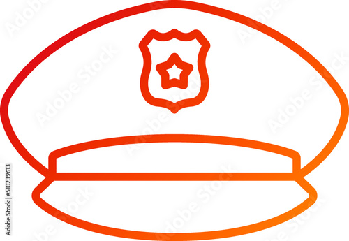 Police Hat Icon Style