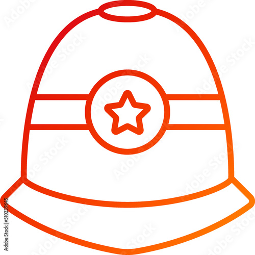 Police Helmet Icon Style