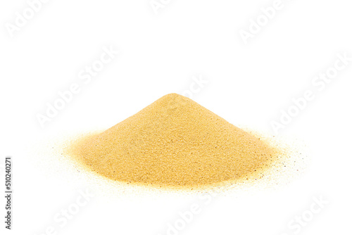 Small pile of sand isolated on white