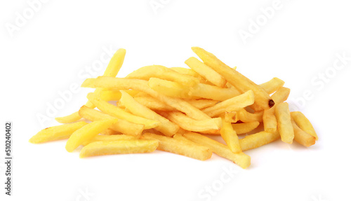 Fried chips isolated on a white background with clipping path