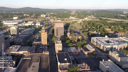 Aerial flying over Huntsville, Drone View, Alabama, Downtown, Amazing Landscape photo