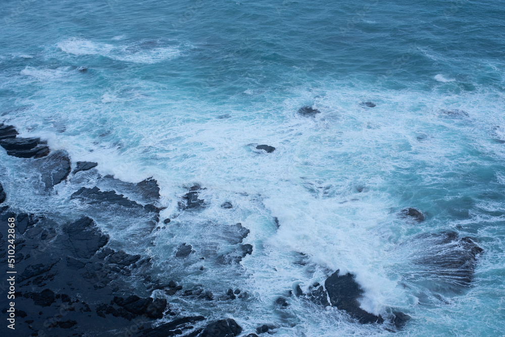 Cape Otway Sea Waves Crashing into Rocks