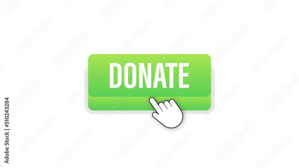 Donate with cursor button. Internet icon. Pointer click icon. Motion graphics 4k Donate with cursor button. Internet icon. Pointer click icon. Motion graphics 4k
