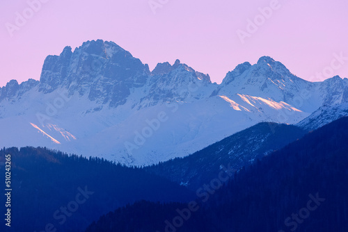 wonderful snowy Kaçkar mountain landscape