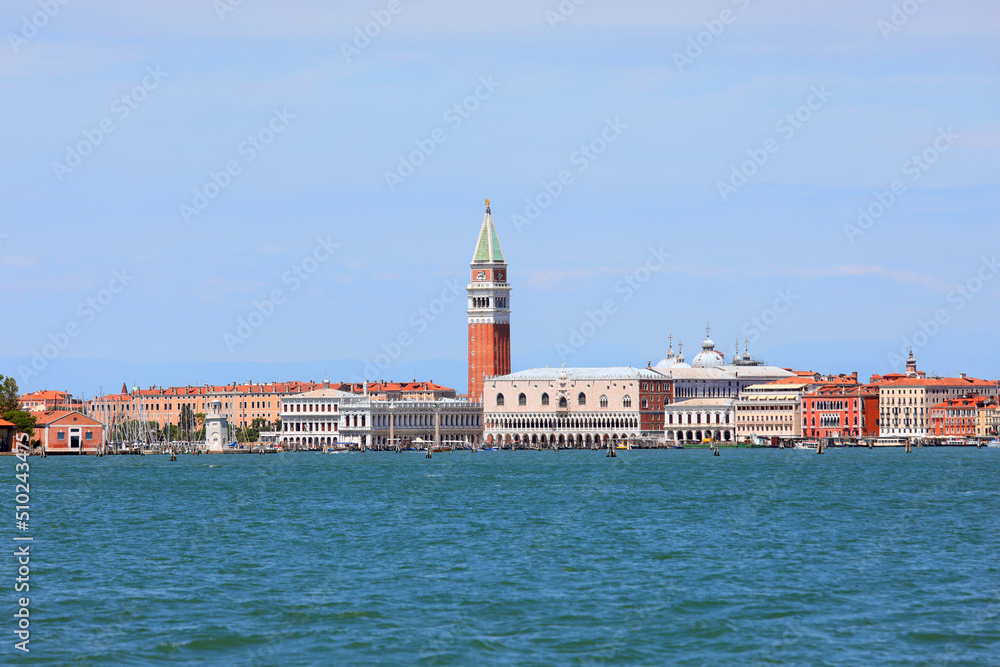 Wide Suggestive View of Venice Island in northern Italy and Adriatic Sea
