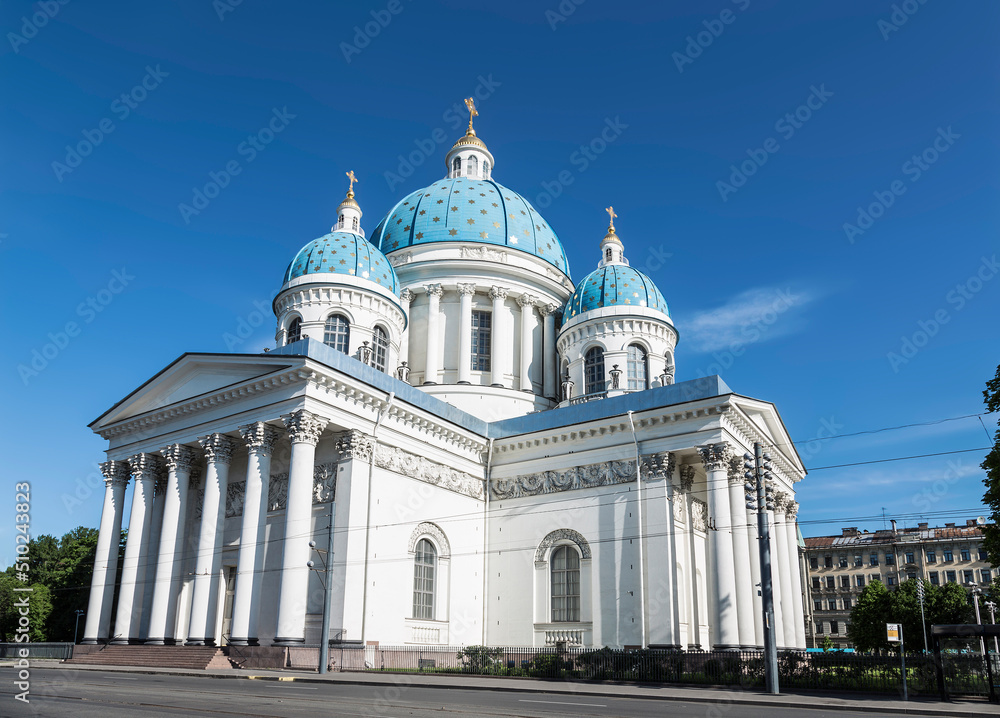 Cathedral of the Holy Life-Giving Trinity of the Life Guards of the Izmailovsky Regiment or Trinity cathedral. Saint-Petersburg. Russia