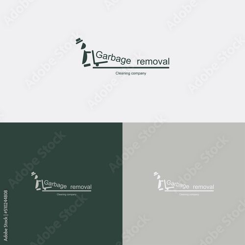 Logo for a garbage disposal company. cleaning company