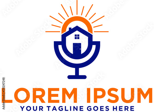 Home Podcast Realestate logo design