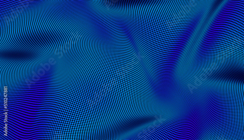 Abstract gradient wave of particles. 