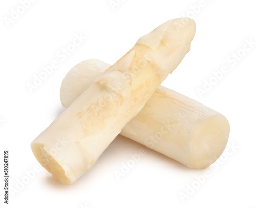 white asparagus path isolated on white