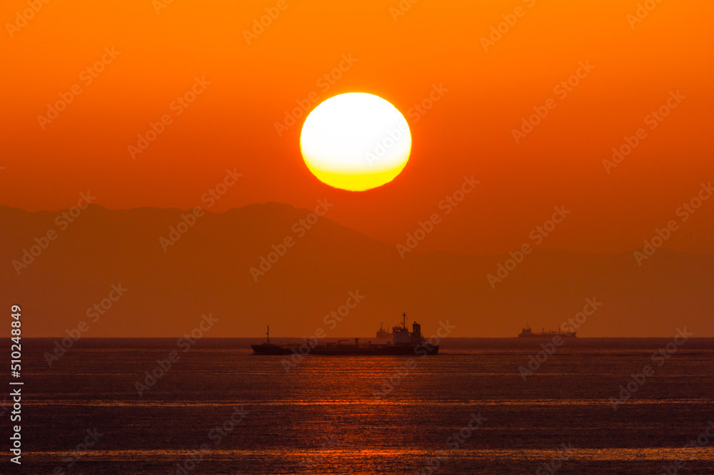 白崎海岸の夕日 白崎海岸の夕日