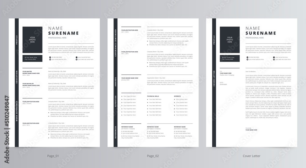 Modern Resume/CV and Cover Letter Template